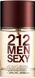 Carolina Herrera 212 Sexy Men чоловічі 100 ml edt Тестер, Іспанія 00000287-100 фото 1